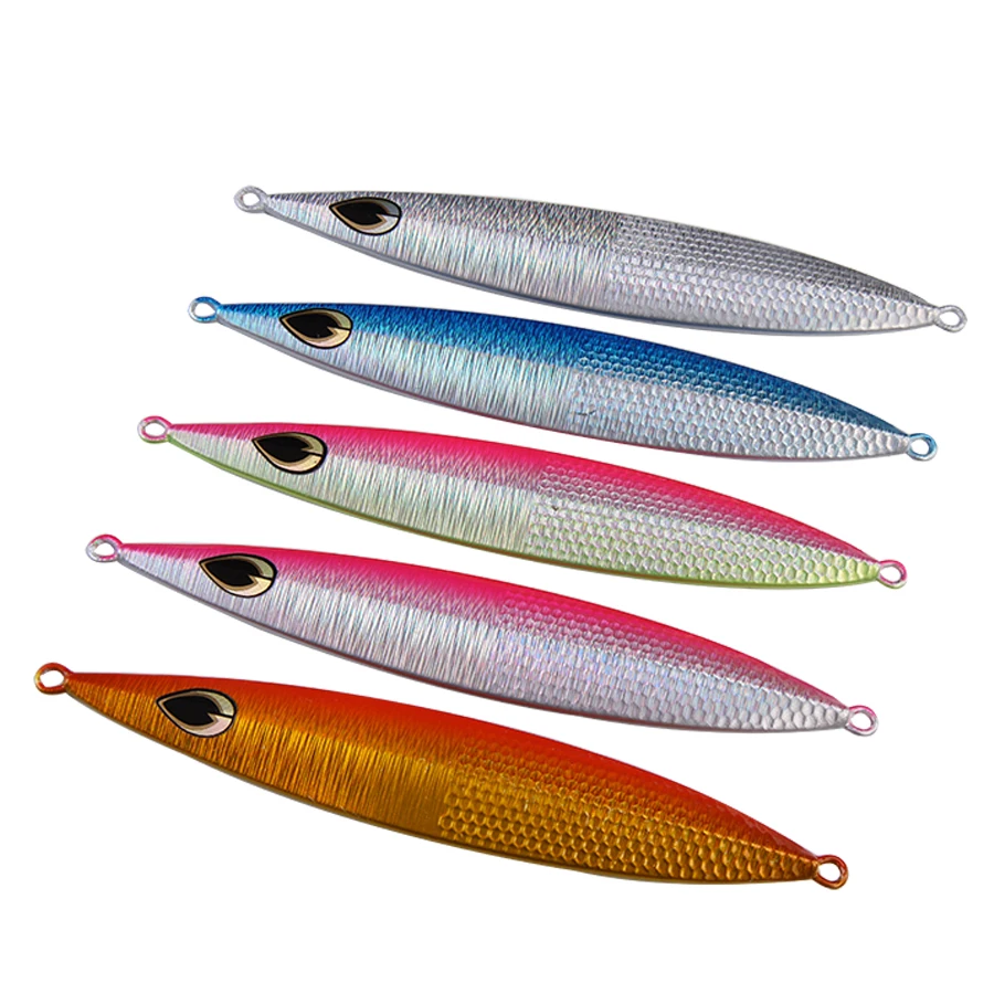 

UCATCHOK 2 pcs 200g marine boat big game slow casting Jig bait Metal Jig Lead Fishing Lure Artificial Bait Tackle