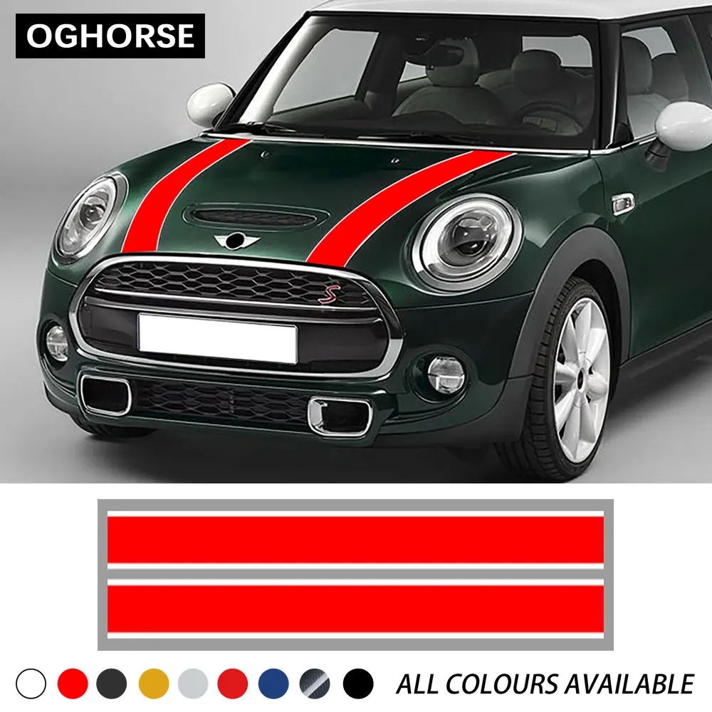 

Car Hood Sticker Engine Cover Bonnet Stripe Decal For MINI Cooper R55 R56 R60 F54 F55 F56 F60 R50 R53 R58 R59 R61R57 Accessories