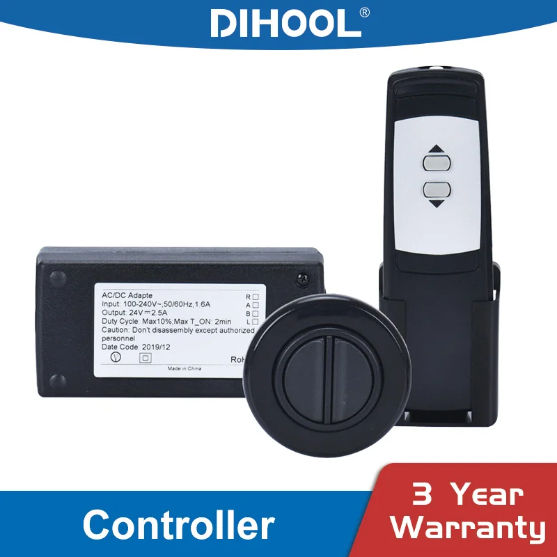 Motor Controle Remoto Atuador Linear Elétrico tv Coluna de Elevação Desk Frente e Verso Escova dc 12v 24v ac 110v 220v 60w
