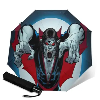 

Morbius creative men's and women's automatic three fold umbrella rainy day colorful fashion umbrella