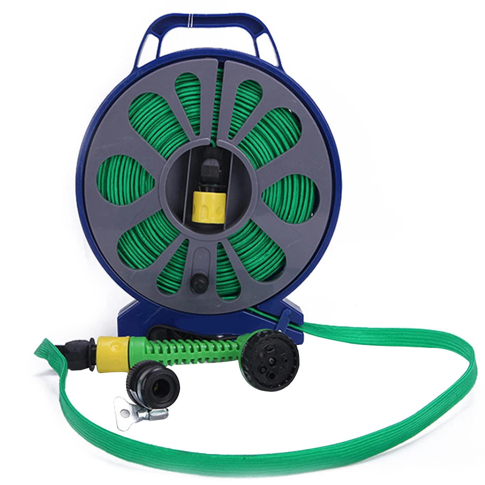 

15 M Watering Outdoor Hose Pipe Garden Slim Flexible Cleaning Turntable Spray Nozzle High Pressure Flat Car Wash With Handle