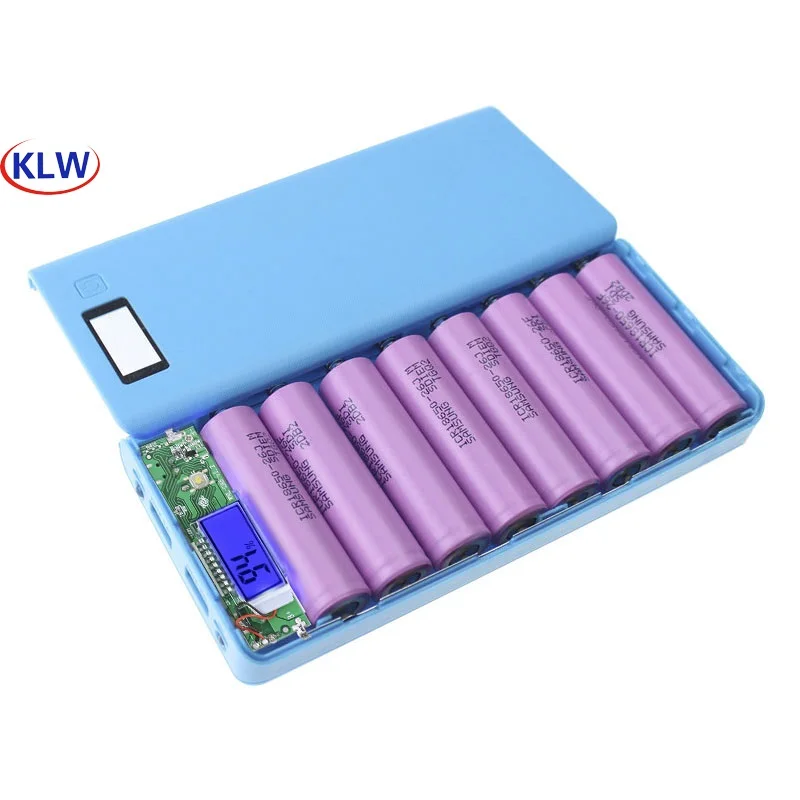 2020 Новый DIY 8 шт. 18650 3 7 V литий ионный аккумулятор Батарея Power Bank с двумя USB Выход ЖК дисплей Дисплей для