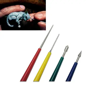 

4Pcs Bead Hole Enlarger Tool Set Diamond Pearl Glass Beads Reamer Jewelry Tools