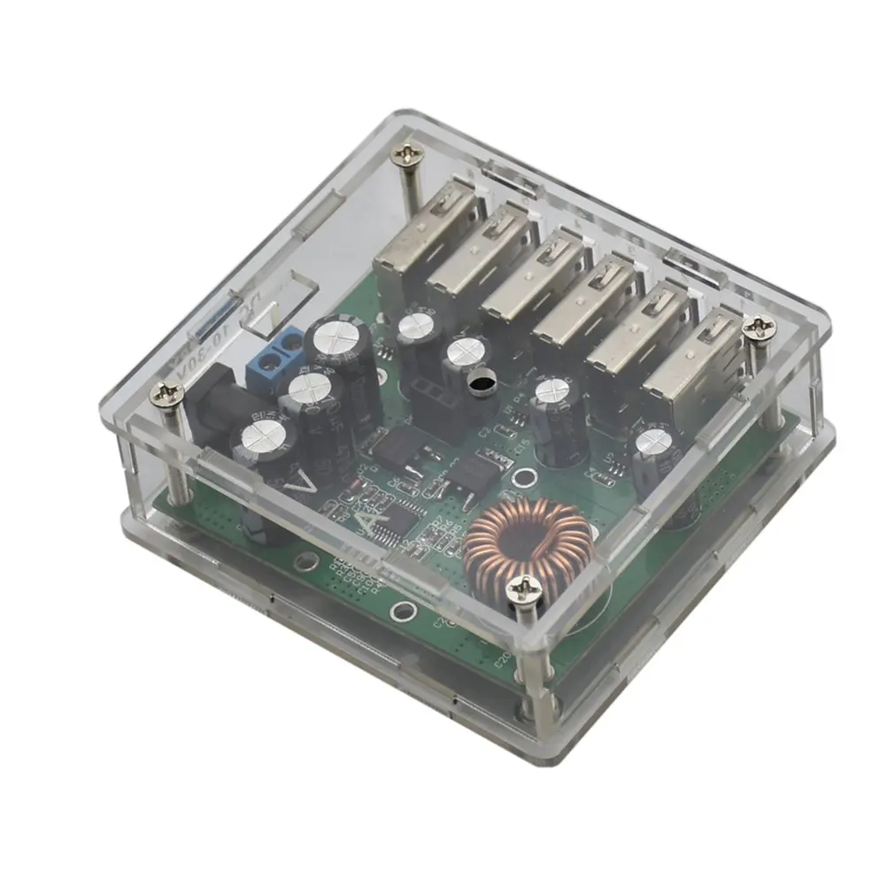 Высококачественный DC10-30V Buck 5V 6 модуль зарядного устройства USB Автоматическая идентификация защита напряжения CCL Новый