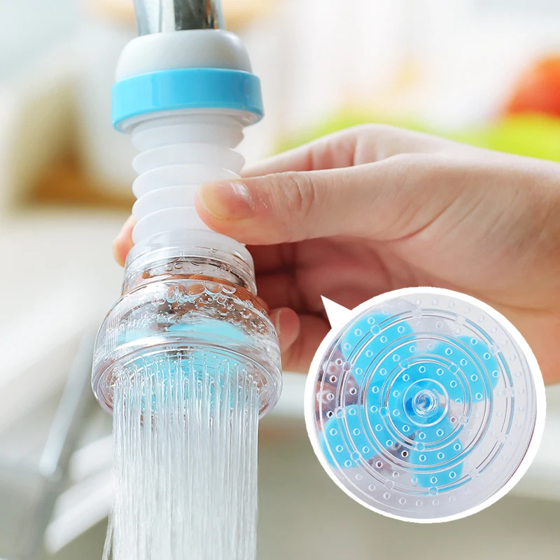 

360 Degree Rotating Kitchen Faucet Tubs Bathroom Water Saving Tool Sink Extender Rotary Aerator