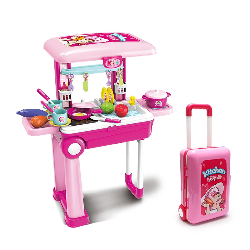 

Dresser Play House Set GIRL'S Children Cosmetics Kitchen Cooking Model Box 3-Year-Old Plastic Effective Toy