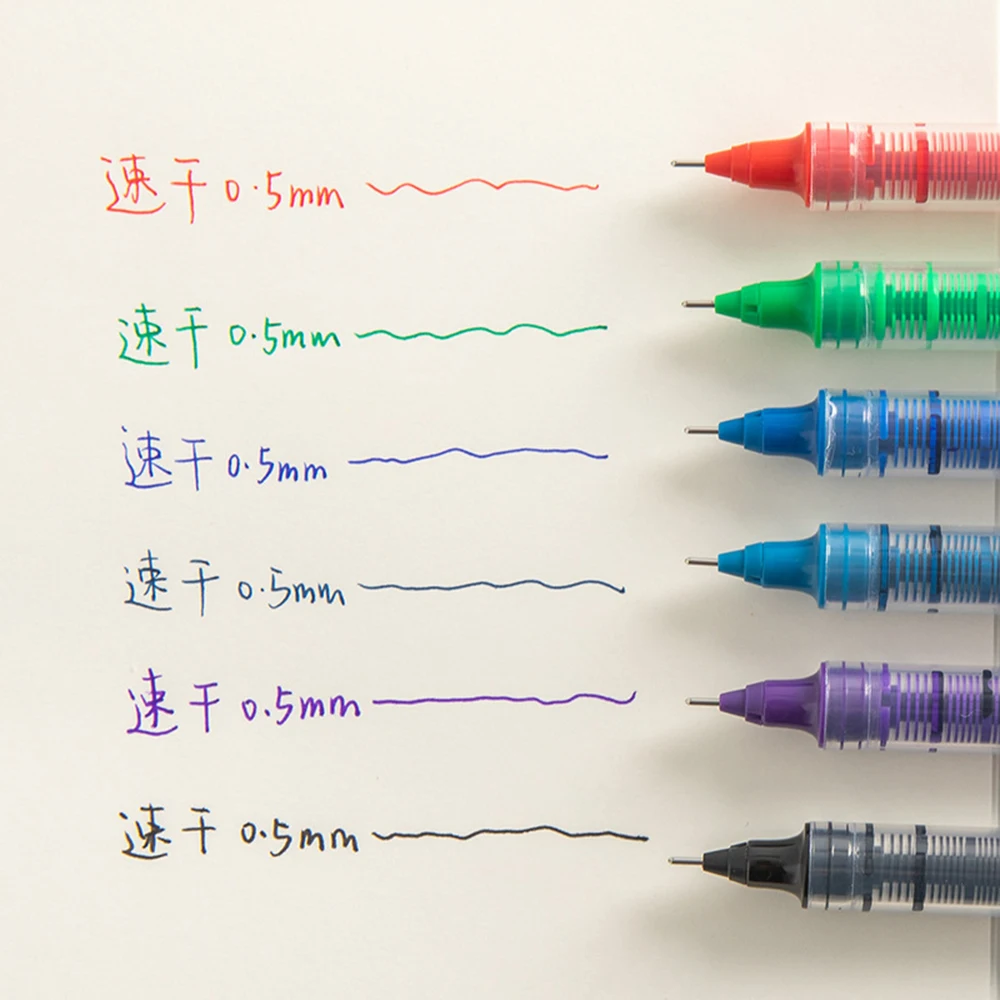 

1 Pcs Creative Color Straight Liquid Gel Pen 0.5mm Ink Fluent Color Maker Pens Office School Writing Stationary