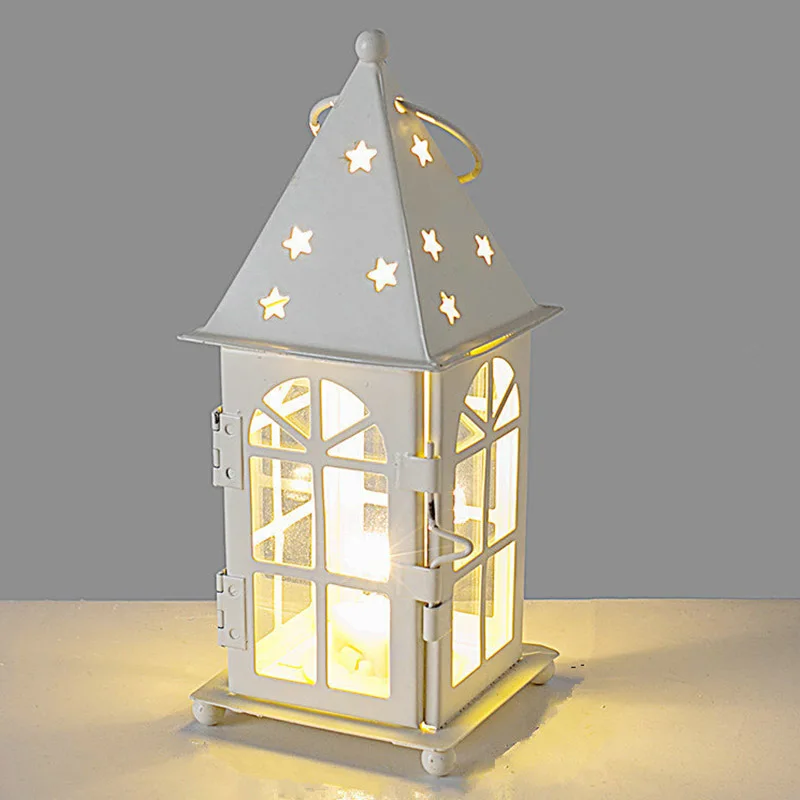 Iron Windproof Candle Candlestick Decoration Garden Wind Lamp Home Decoration Outdoor Wedding Candlestick