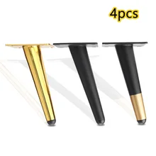 

4pcs 10-55cm Straight Legs for Metal Furniture Black Gold Sofa Bed Iron Foot Coffee Table Chair Desk Cabinet Feet To The Dresser