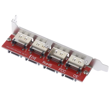 

1pc SATA to eSATA ESATA to SATA Adapter Card two-way 4 Port PCI Bracket card