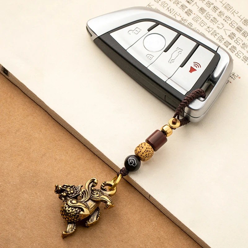 brass beast keychain rope pendant (12)