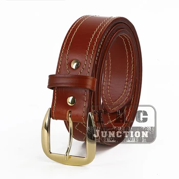 

Emerson Tactical waist Contour Belt SB6 Fancy Stitched 1.75" Duty Belt Brass Buckle Superior Saddle Leather Contour Belt