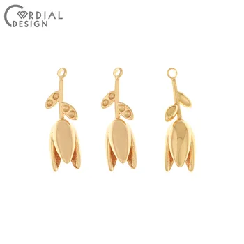 

Cordial Design 40Pcs 6*22MM Jewelry Accessories/DIY/Genuine Gold Plating/Flower Shape/Hand Made/Jewelry Findings & Components