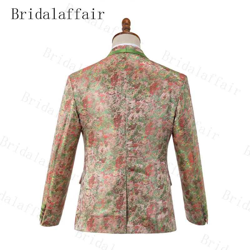 Bridalaffair красочные облака узор мужские свадебные костюмы итальянский дизайн на заказ черный смокинг пиджак 3 шт. костюмы жениха