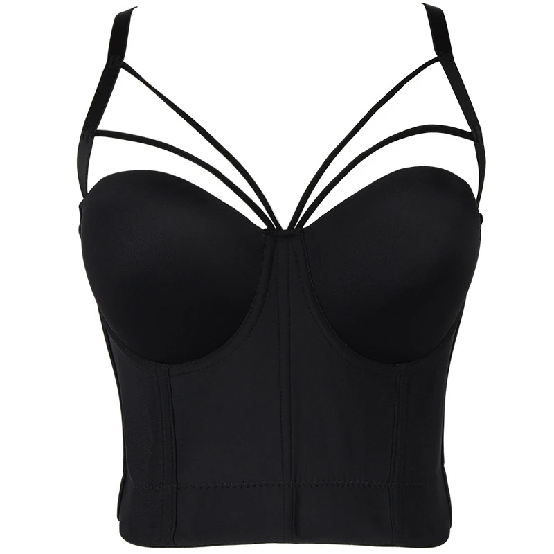 S-3XL Plus Size Sexy Hollow out Women Push Up Corset Lady Bralette