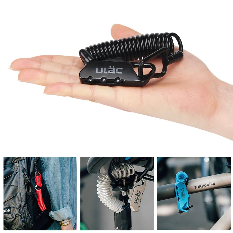 

Bicycle Lock Alarm For Bike Padlock Bicycle Motorcycle Lock Helmet Lock Bike Lock Mountain Bike Lock Cable Lock Password Lock