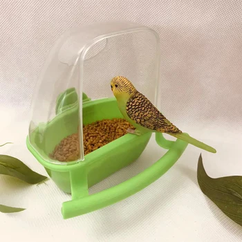 Bird Cage Feeder Parrot Birds Water Hanging Bowl