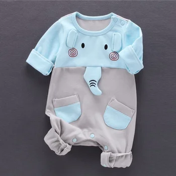 

Infant Newborn Autumn Summer Rompers Cartoon Pattern Print Girls Boys Jumpsuit Climb Clothess