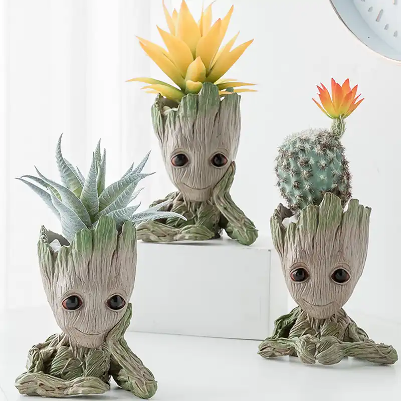 Pot De Fleurs Pour Bebe Groot Figurine D Action Support Pour Fleurs Plantes En Pot Decoration De Jardin Pour La Maison Aliexpress