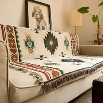 

Indian Style Wall Hanging Cotton Throw Bed Cover Picnic Rug Portable Car Travel Cover Blanket Use Office