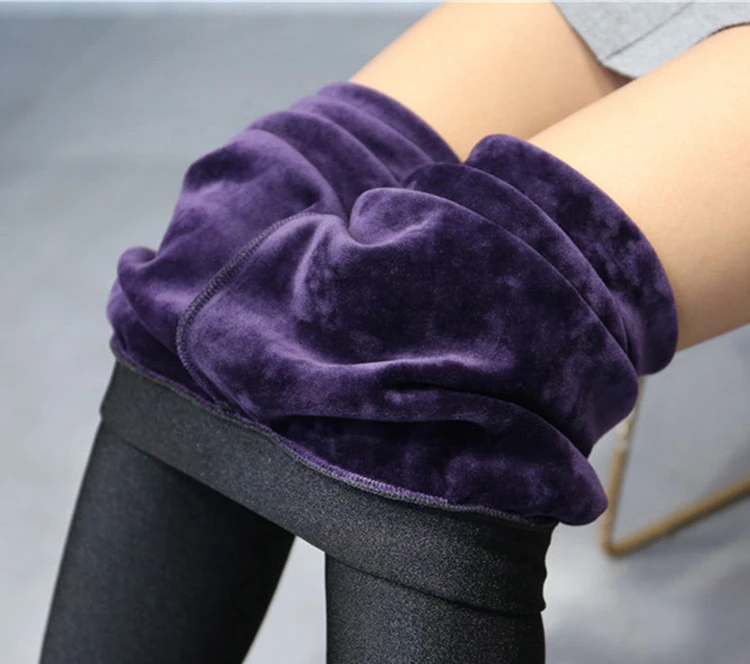 Sable cashmere 01 Повседневные зимние теплые женские леггинсы с подкладкой из плюша больших размеров, обтягивающие женские леггинсы для фитнеса с шерстяной подкладкой со средней талией - Цвет: Sable cashmere 01