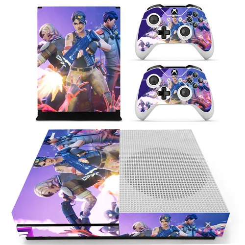 YS-xboxoneS-1573 Кожаный стикер наклейка для microsoft Xbox One S консоль и 2 контроллера для Xbox One S Кожа Наклейка виниловый аксессуар - Цвет: YS-xboxoneS-1573