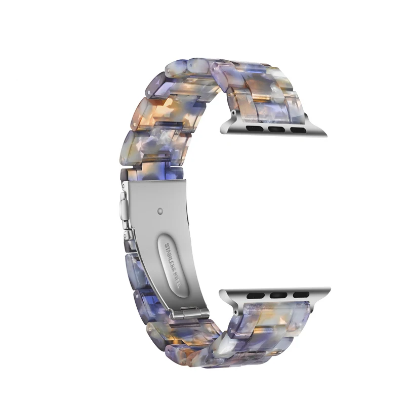Ремешок из смолы для Apple Watch Band 5 4 44 мм 40 мм I Watch браслет 42 мм 38 мм аксессуары браслет синего цвета океана