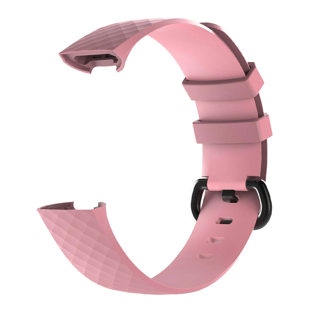 Смарт-часы ремешок для Fitbit заряд 3 спортивных игр на открытом воздухе, мягкий Замена TPU браслет ремешок для смарт-браслет ремень аксессуар - Цвет: Розовый