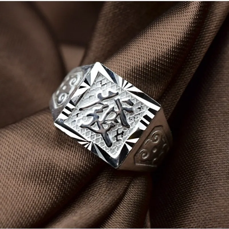 S990 Серебряное кольцо, мужское регулируемое серебряное кольцо, серебряное кольцо, мужское серебряное кольцо