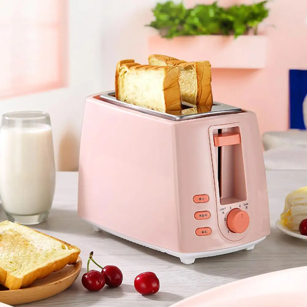 

2-Slice Double-sided Electric Bread Sandwich Toaster Home Kitchen Breakfast Maker Machine
