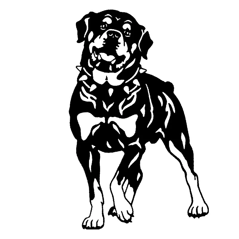 

18CM Rottweiler Dog Car Stickers Personality Vinyl Decal Car Styling Truck Decoration Black/Silver S1-0939