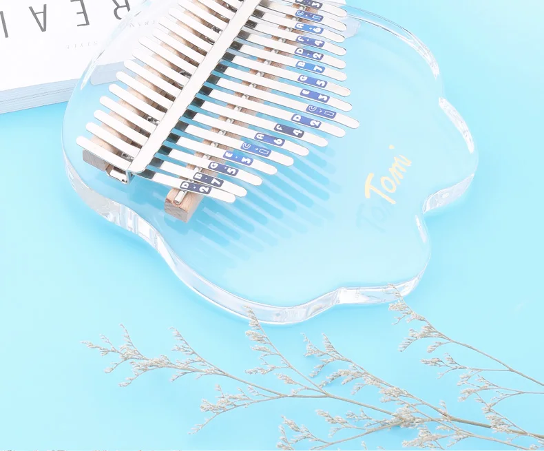 TOMI Кристальный Медвежонок Thumb Piano 17key Kalimba прозрачный для начинающих| |