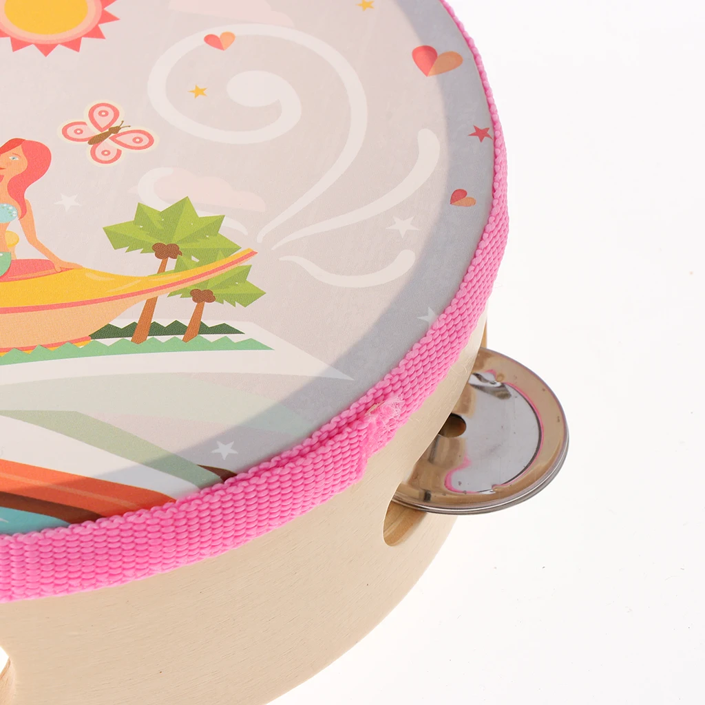 Small Tambourine Drum Toy Educational Musical Instrument For Children