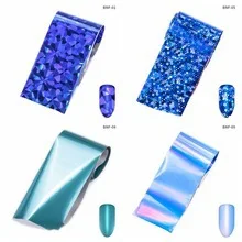 Стиль DIY маникюр синяя красочная наклейка Аврора Лазерная Снежинка звезда клейкая бумага фототерапия пластиковая звезда бумага