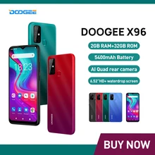DOOGEE – smartphone, X96, RAM 2 go, ROM 32 go, 13mp, Quad caméra, 5400mAh, Android 11, Octa Core, téléphone portable 