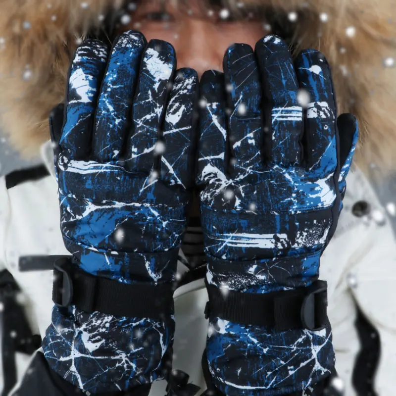 30 градусов для мужчин, женщин, мальчиков и девочек, детские лыжные перчатки, перчатки для сноуборда, мотоциклетные зимние лыжные альпинистские Водонепроницаемые зимние перчатки