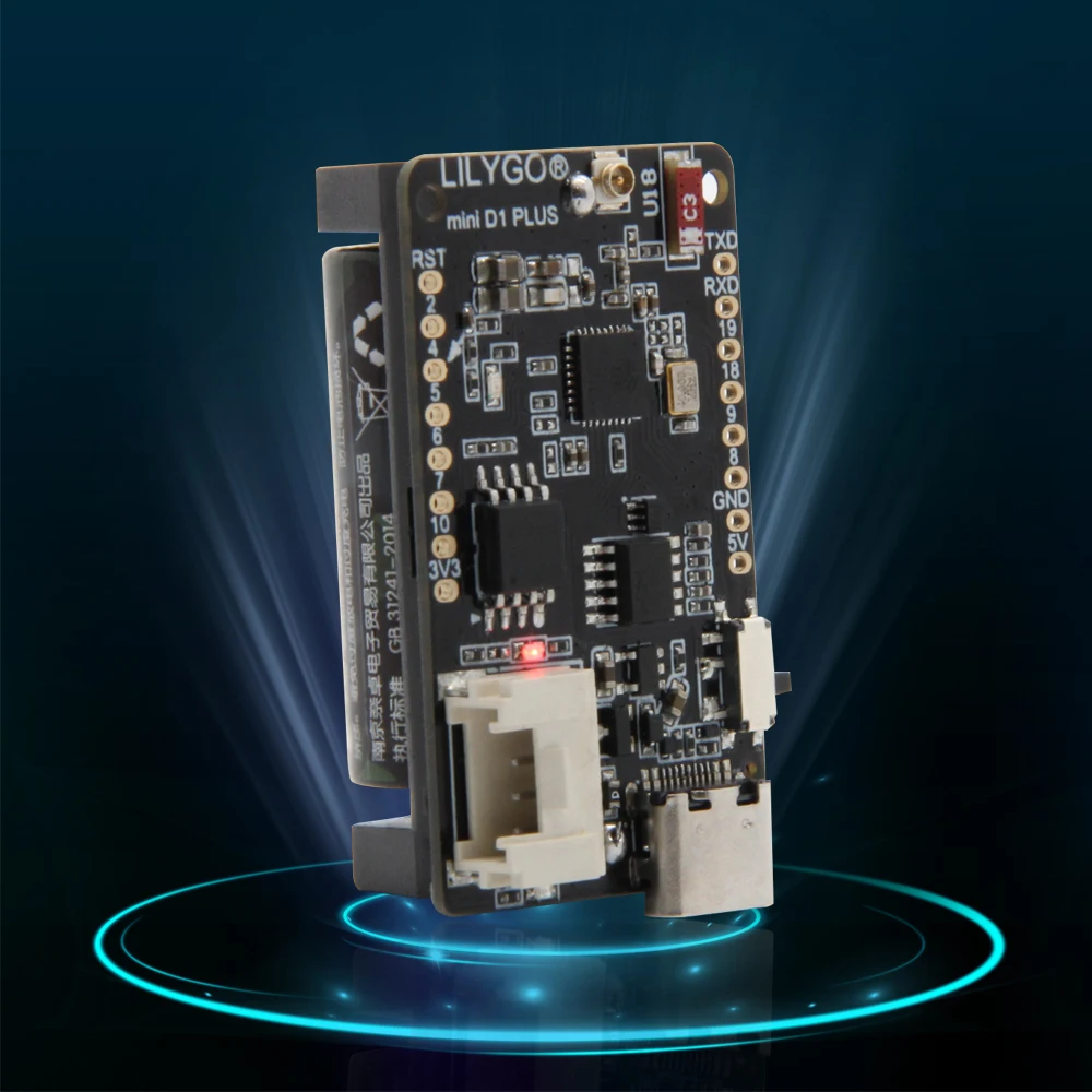 Líligo®placa de Desenvolvimento do Suporte da Bateria Ttgo T-oi Plus Risc-v Esp32-c3 Chip 16340 Recarregável Suporte Wi-fi Ble - Image 2