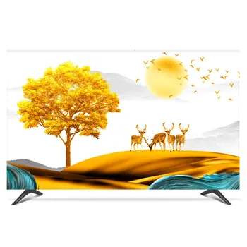 

Custom 19" - 80" 22 inch 75 inch Decorative Hood Cover for Screen LCD TV PC Painting Landscape Maple Sun Waterproof