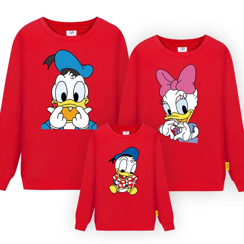 Teenster Matching Couple Outfits Mom and Daughter Clothes Dad Son Family Look Tops Family Clothing Holiday Duck Sweatshirt