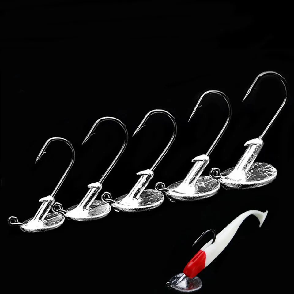 Ходить Рыбы 5 шт./лот Lead Jig Head рыболовный крючок 3.5g 5g 7g 10g 14g укрепить стакан с