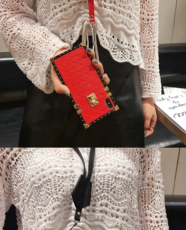 Красный Chaopai для iPhone чехол x r чехол 7p Sika Женский мягкий чехол 8 plus/XS для huawei P20/P30/por кожа богиня - Цвет: Красный