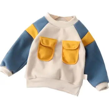 

Autumn Winter New Boys Jacket Long-sleeve Warm T Shirt Children's Casual Cartoon Thick Tops Outerwear Clothes 1 2 3 4 5 Years