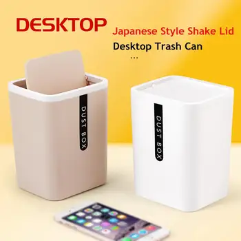 

Plastic Small Waste Bin With 100 waste bag Mini Trash Can Desktop Basket Table Home Office Trash Can Dustbin Sundries Barrel Box