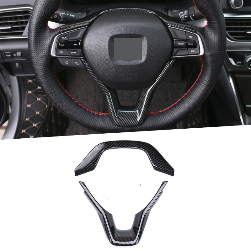 

ABS Chrome Car styling Steering Wheel Frame Trim Sequins Sticker interior moulding Covers For Honda Accord 10th 2018 Accessories