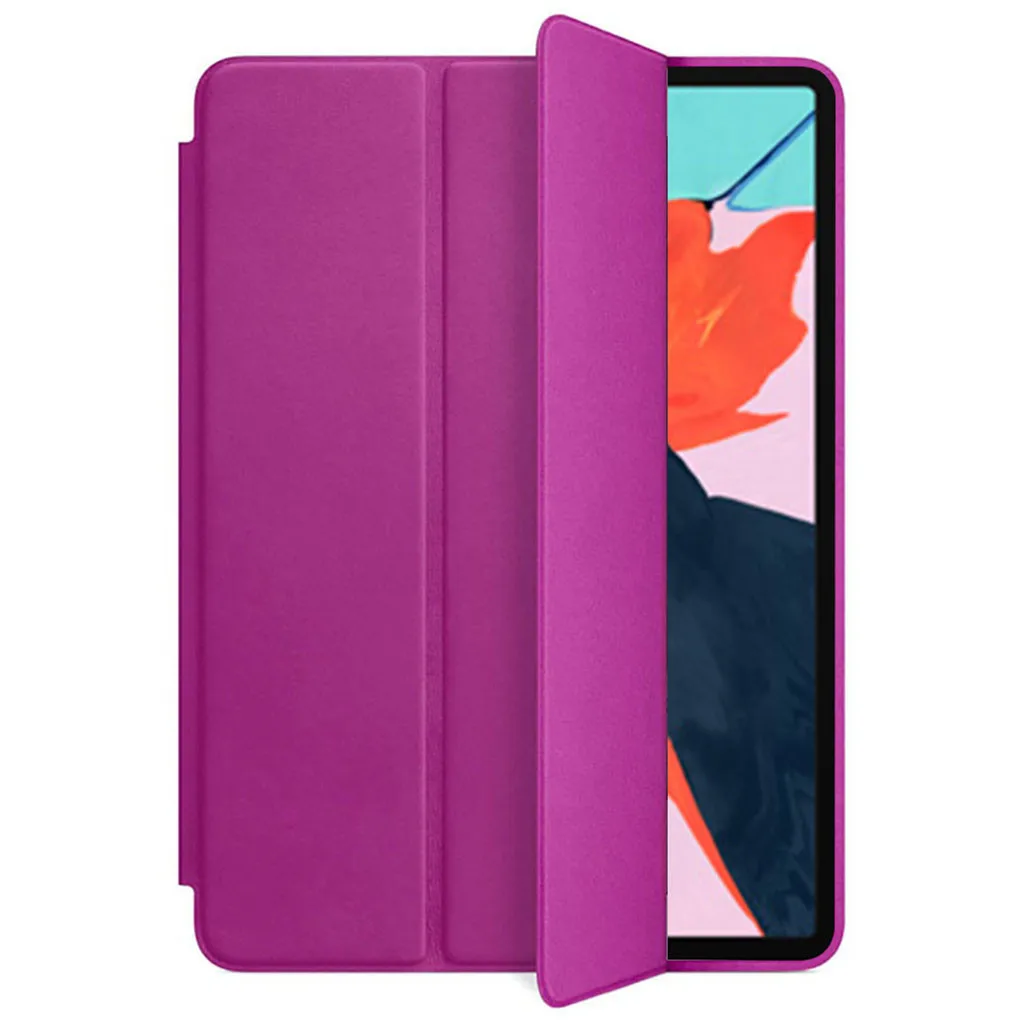 Розово-красный Funda для iPad Pro 11 Чехол-держатель Smart из искусственной кожи Trifold Stand+ антипылевая жесткая задняя крышка из ПК для нового iPad Pro 11 чехол - Цвет: Розово-красный