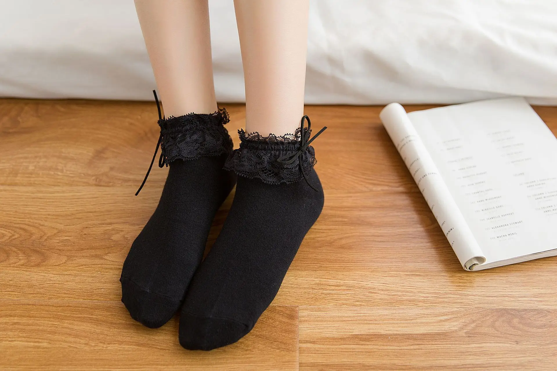 Женские носки в стиле Лолиты в японском стиле; кружевные носки принцессы в стиле ретро; мягкая обувь в Корейском стиле для колледжа; милые носки