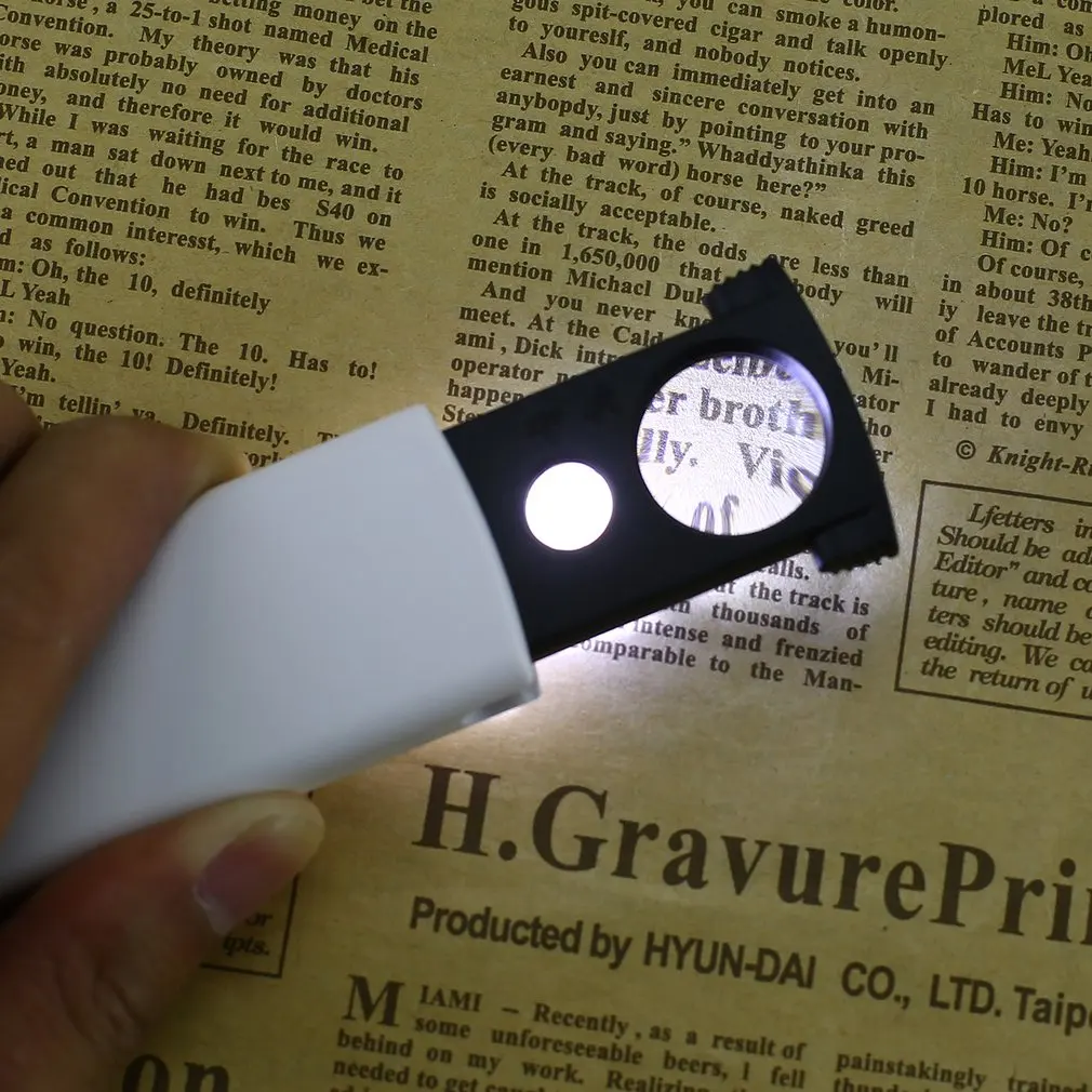 20x 45x двойной объектив портативный ручной Мини светодиодный увеличитель со стеклянными линзами Карманный микроскоп для чтения ювелирных изделий Лупа