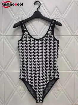 

Tpmaccool luxury designer romper women summer black white sexy bodysuit knitted high end rompers womens Slim Fit jumpsuit Female
