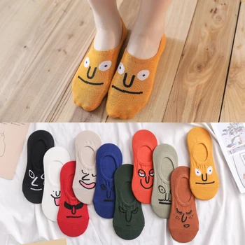 

Kawaii Funny Face Socks Women Casual Fashion Unisex Women Socks Cotton Colorful Girl Korea Novelty Harajuku Fashion High Quality