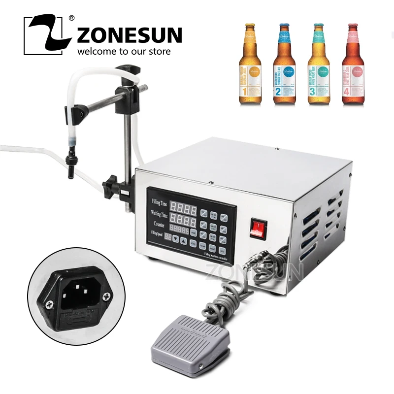 ZONESUN Автоматическая магнитный насос разливочная машина жидкий наполнитель ck-280